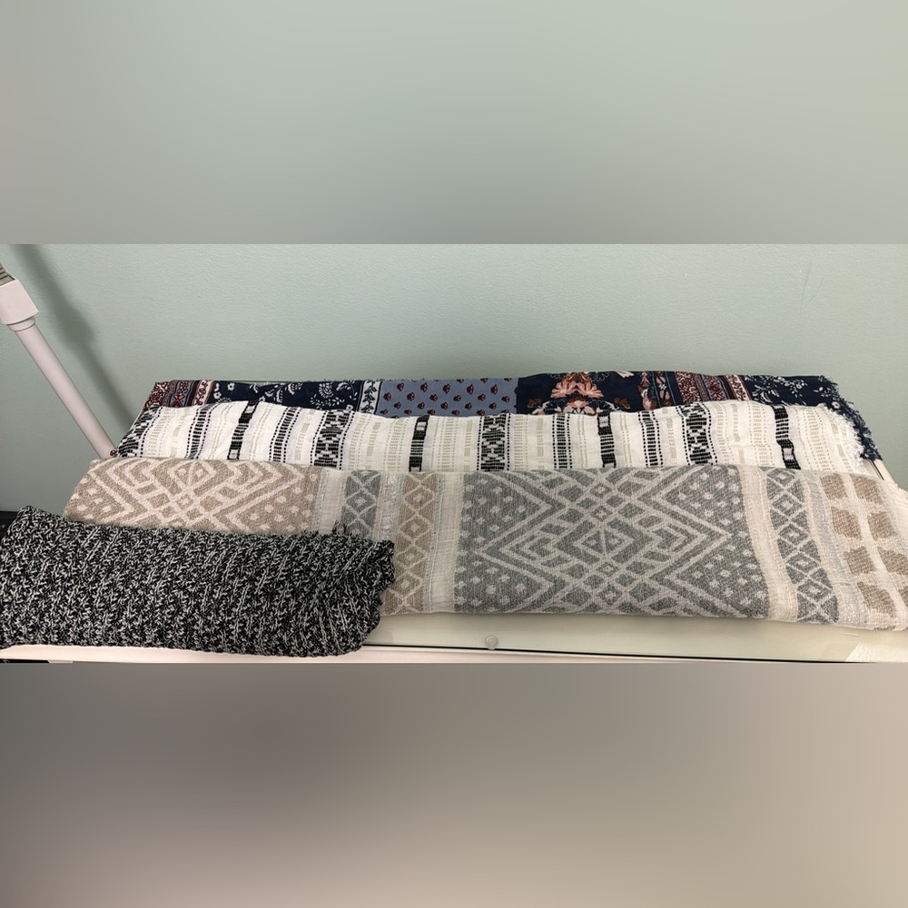 Scarves, Lot of 4 (NEW or used once) bundle